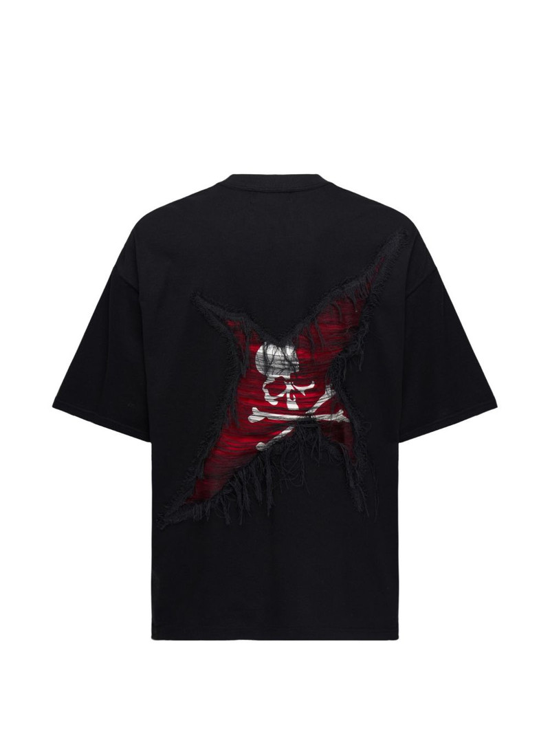 mastermind JAPAN ripped-affect boxy-fit T-shirt outlook