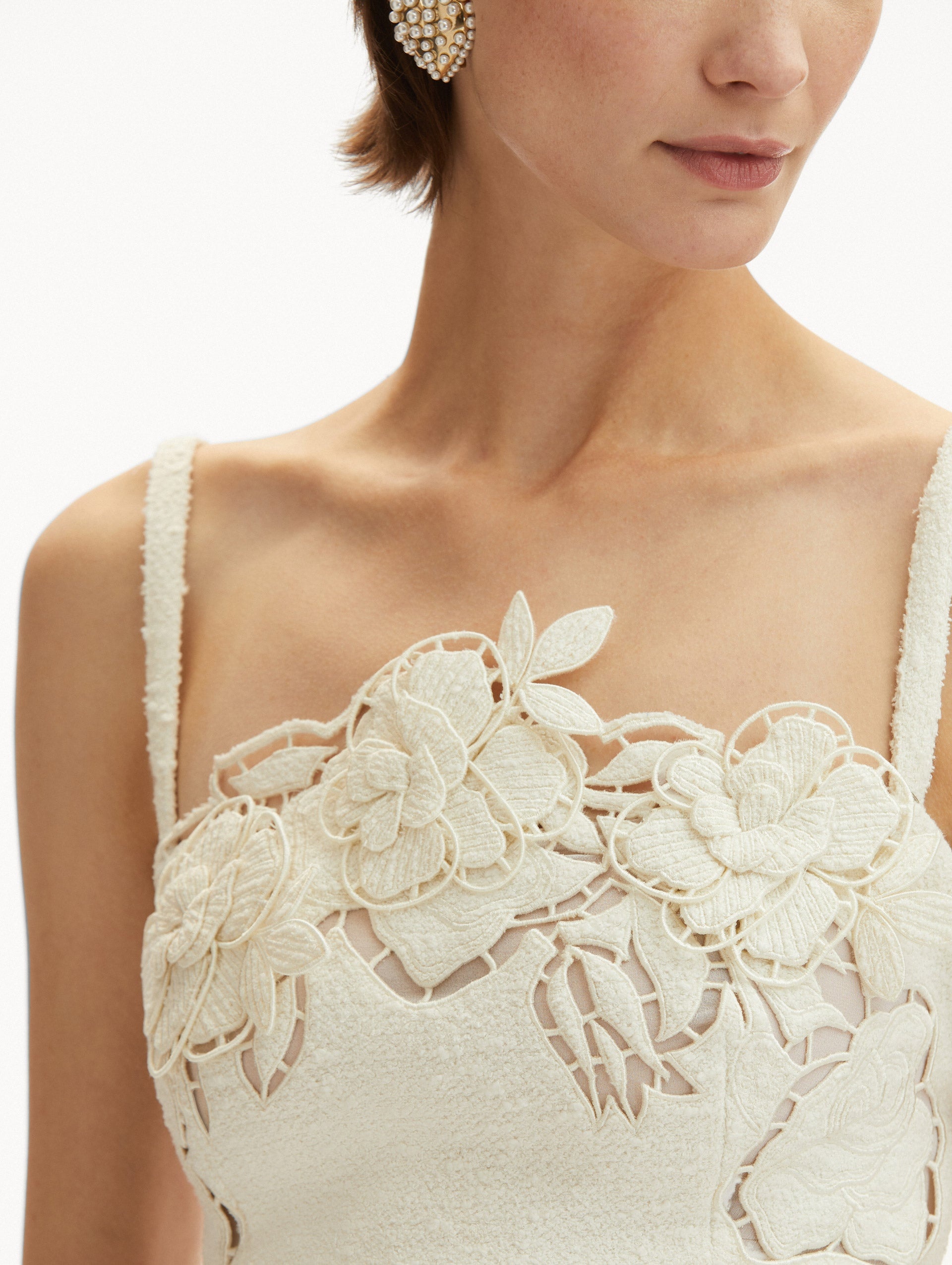 ENGLISH ROSE CUTOUT TWEED TOP - 6
