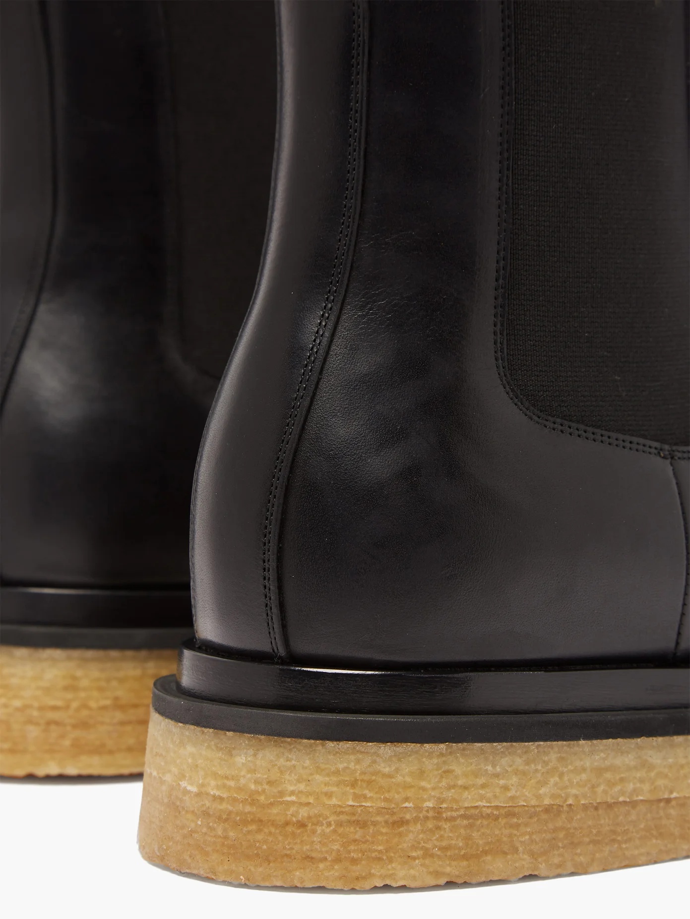 Crepe-sole leather Chelsea boots - 6