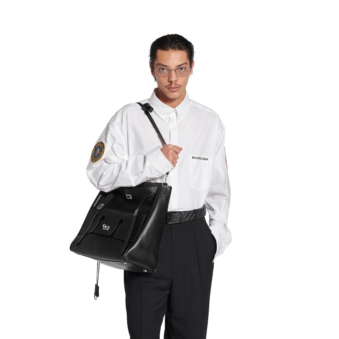 Men's Bel Air Hobo Messenger Bag in Black - 6