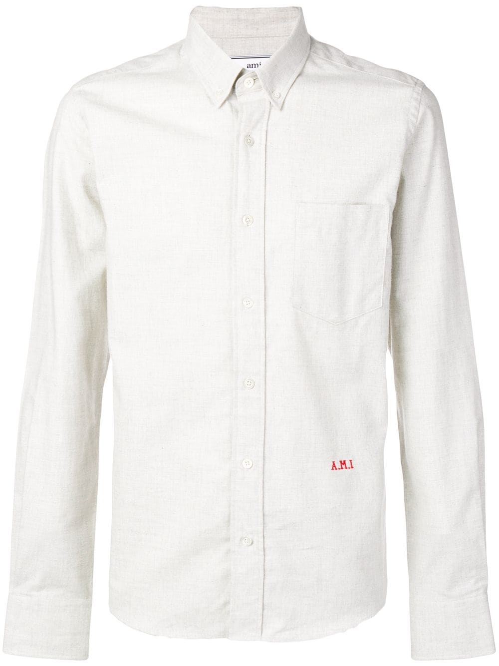 Slim Fit Button-down Shirt A.m.i Front Embroidery - 1