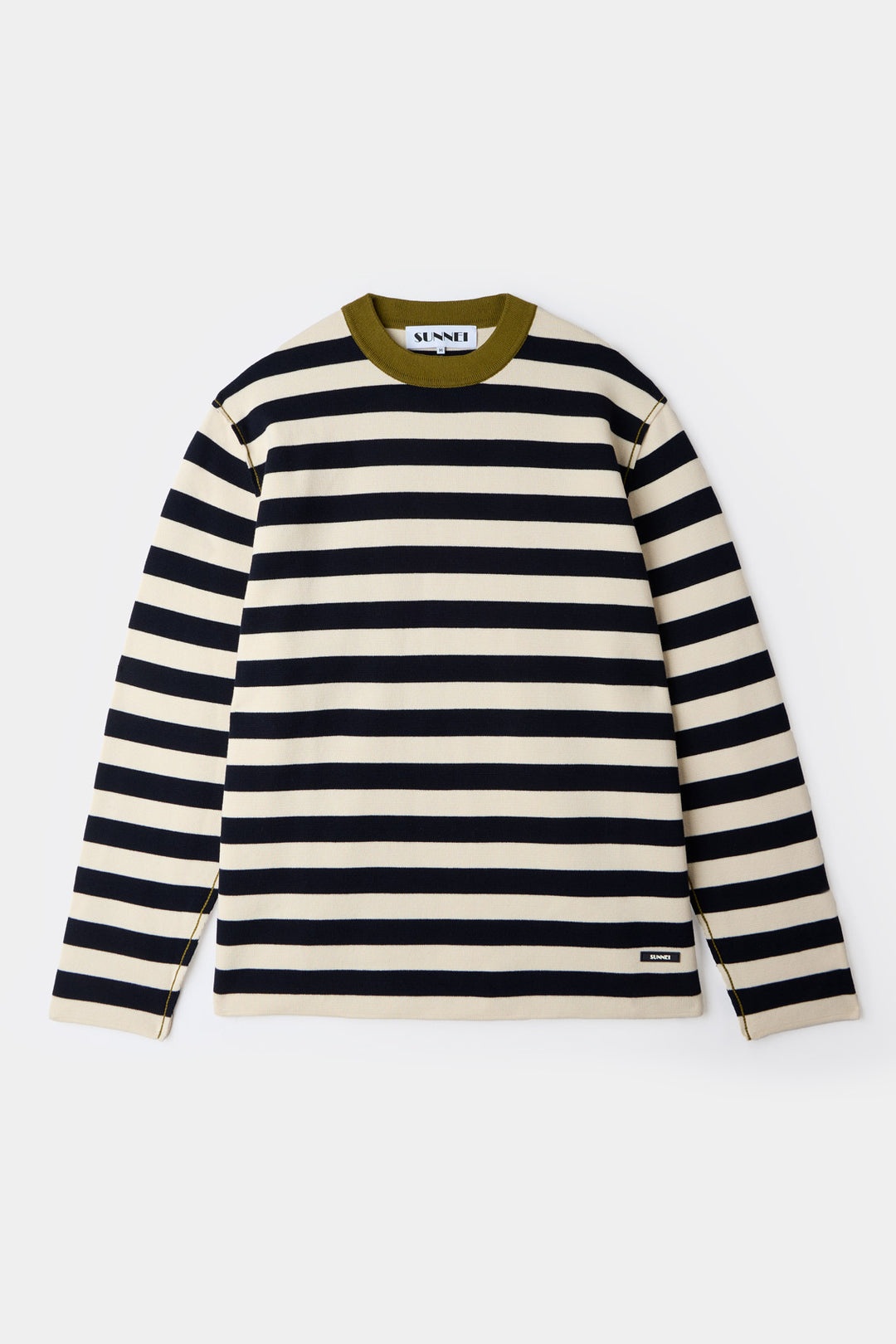 MAGLIAUNITA LONGSLEEVE T-SHIRT / cream & dark navy stripes - 2