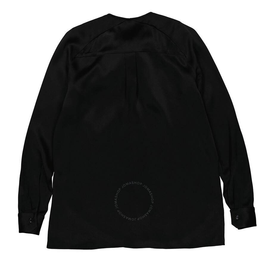 Atlein Ladies Black Cross Neckline Shirt, Brand Size 34 (US Size 0) - 2