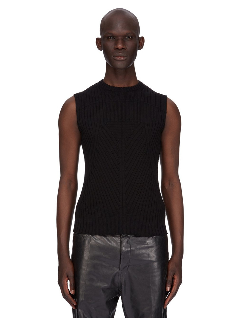 Black Hollywood Cotton Knit Vest 1