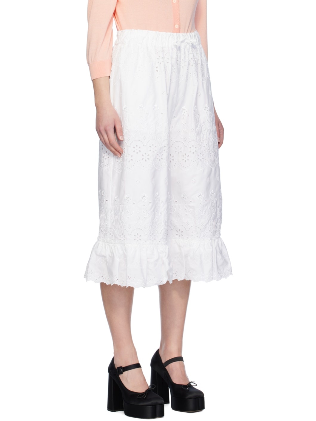 White Drawstring Trousers - 2