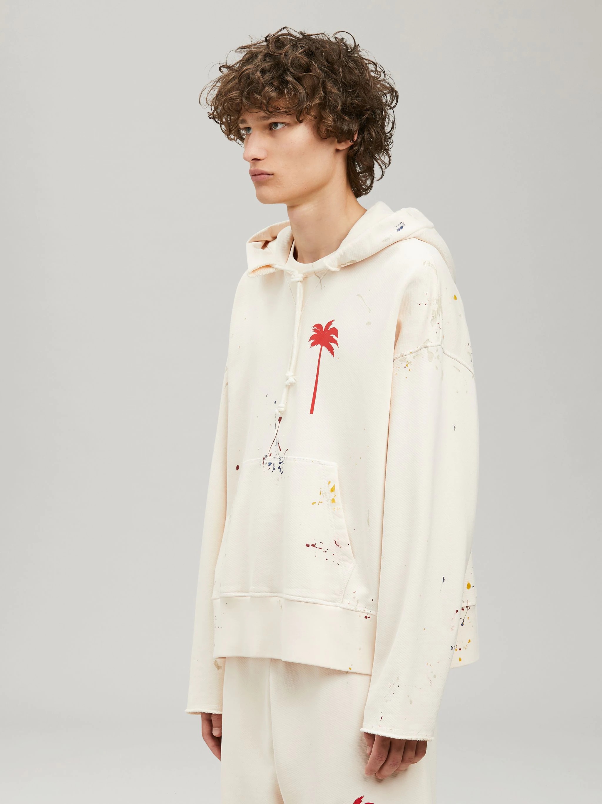 PAINTED PALM TREE HOODED SWEATSHIRT - 4