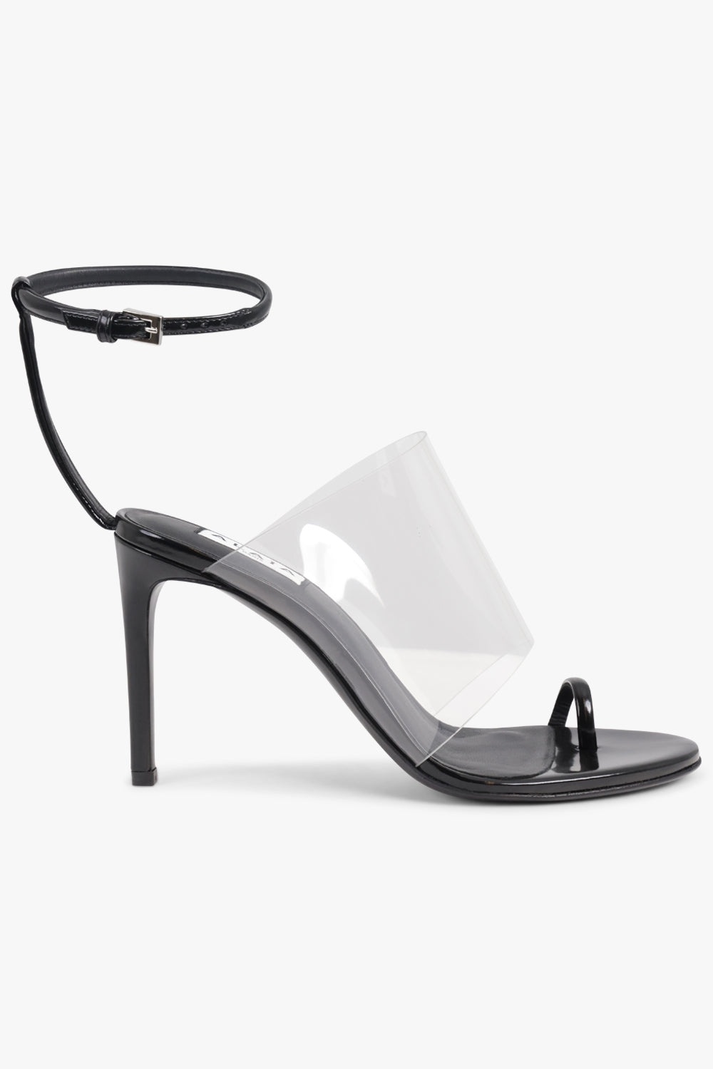 CLEAR STRAP 90MM TOE SANDAL | BLACK/CLEAR - 2