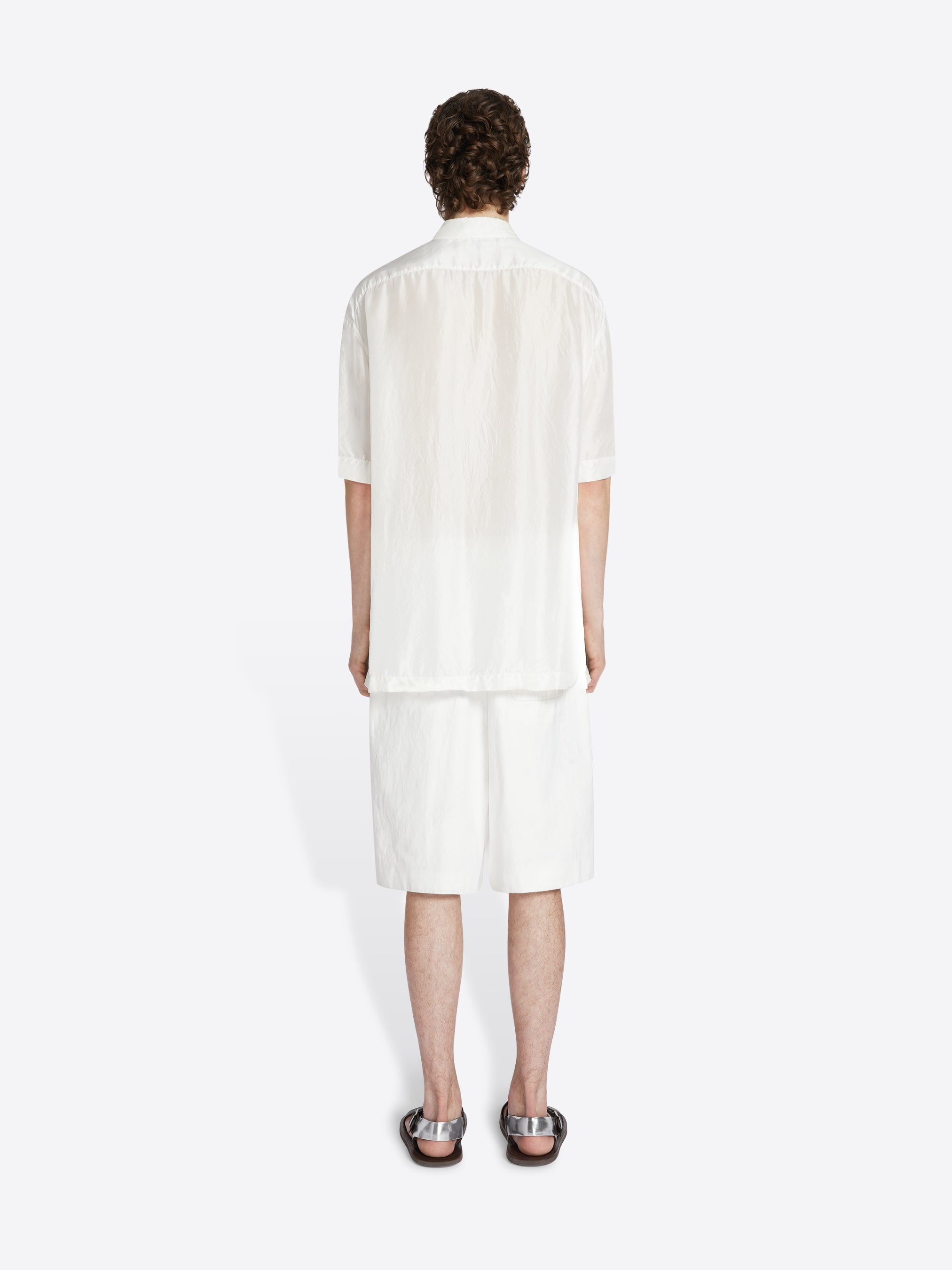 HAND PRINTED SILK SHIRT - 4