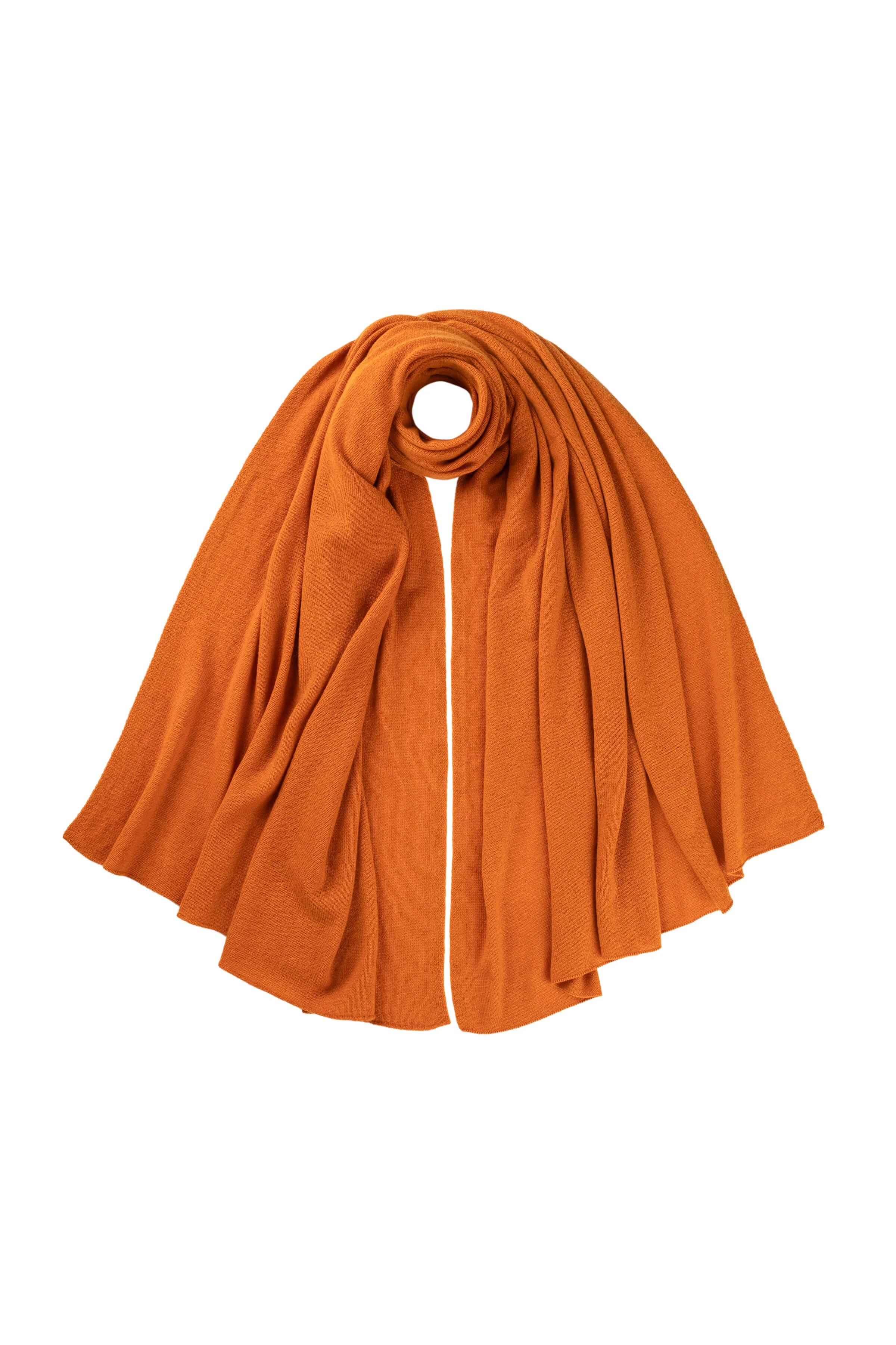 Gauzy Cashmere Orange Travel Stole - 1