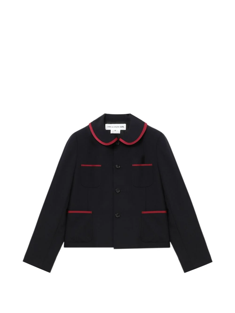 Peter-Pan-collar pocket jacket - 1