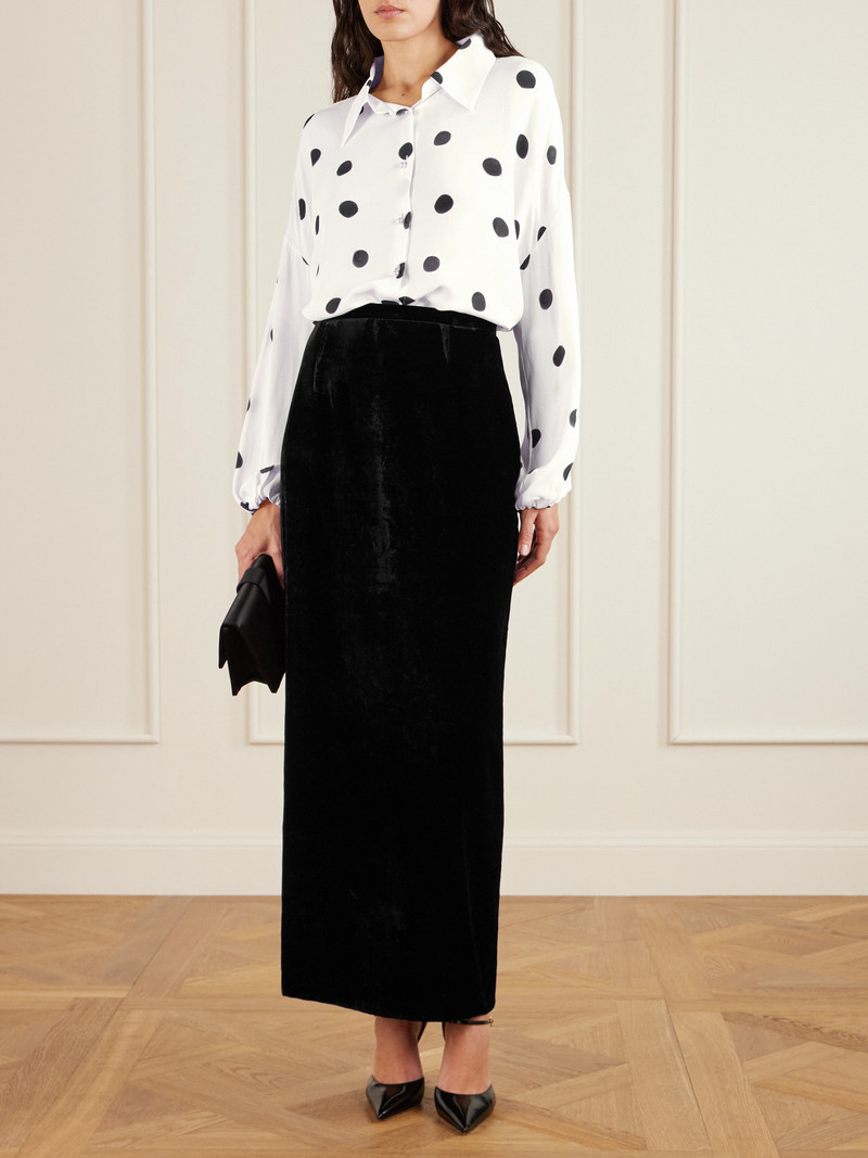 BERNADETTE Maxine Polka-dot Crepe De Chine Shirt outlook
