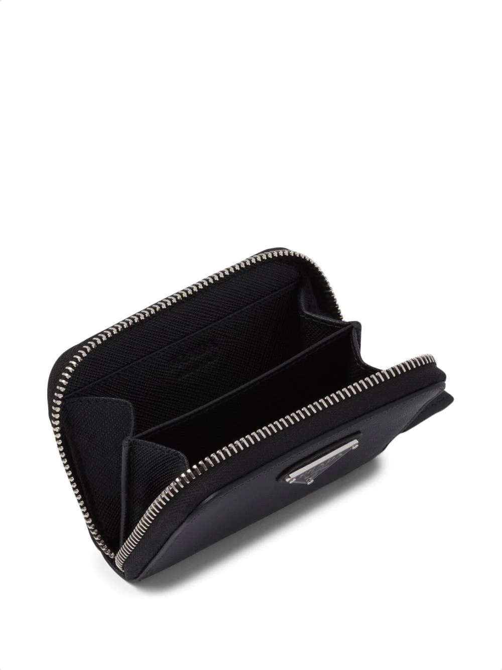 logo-plaque Saffiano coin purse - 3