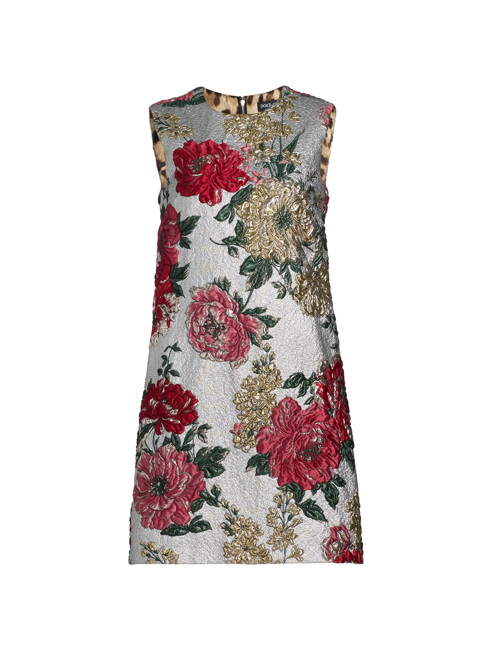 Women's Floral Matelassé Jacquard Minidress - Jacquard - 1