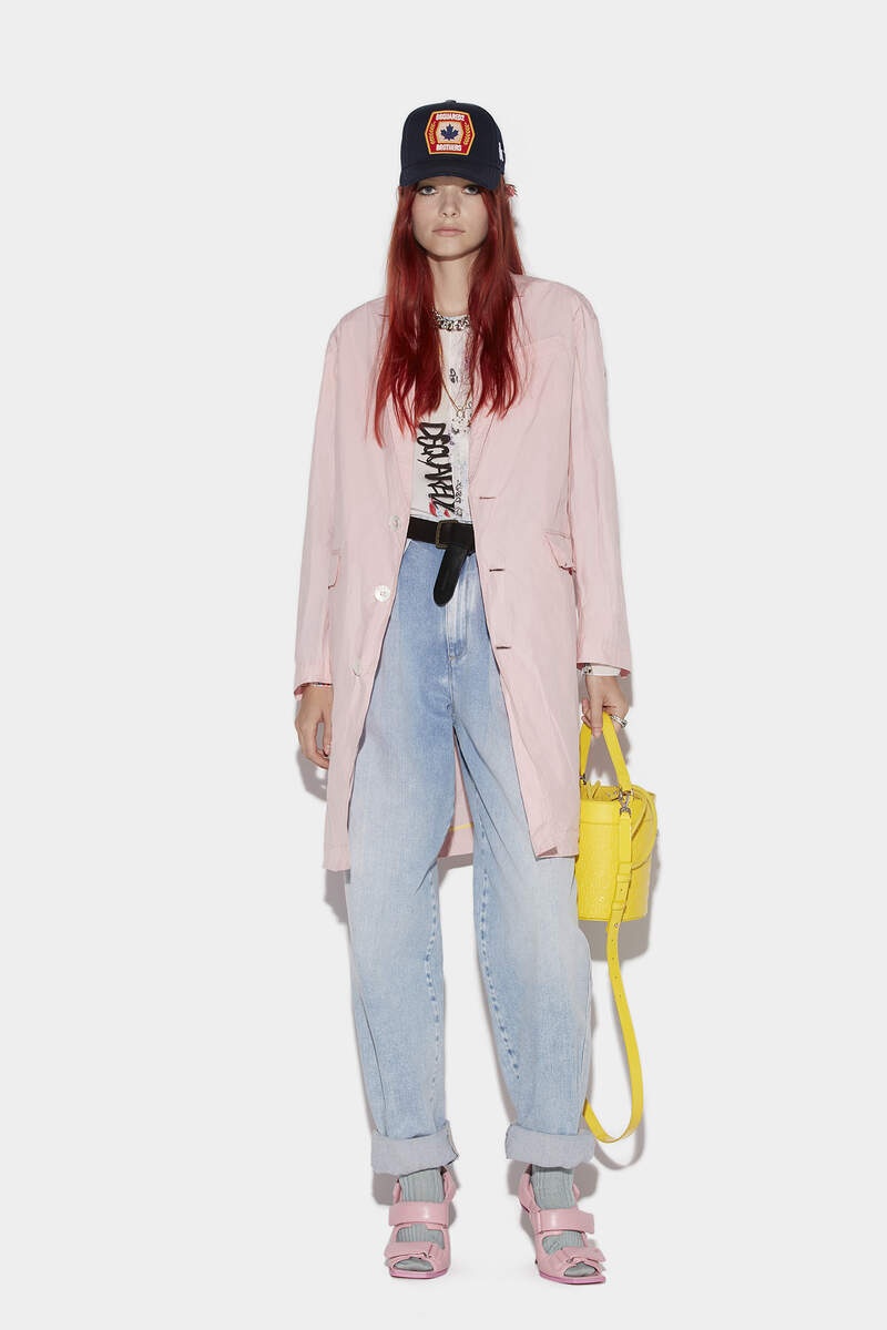 THREE BUTTON RAIN COAT - 1