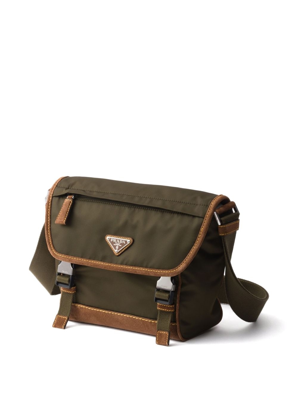 medium triangle-logo shoulder bag - 5