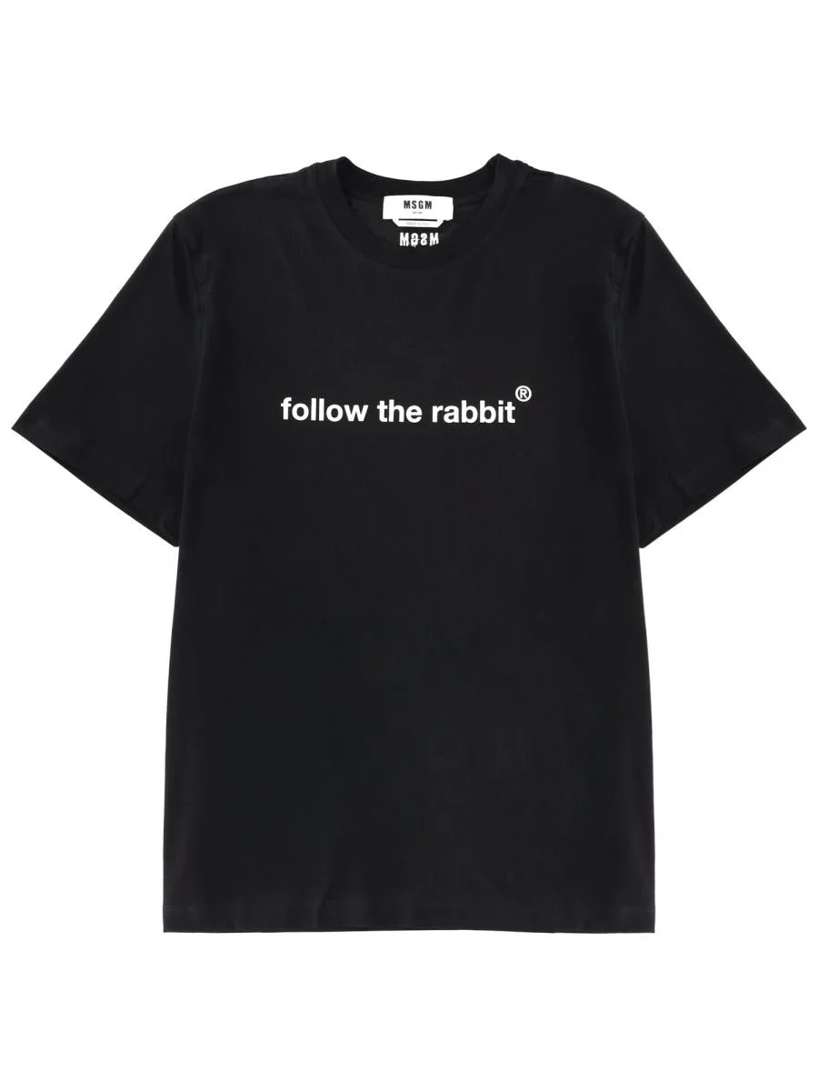 Msgm "Follow The Rabbit" T-Shirt - 1