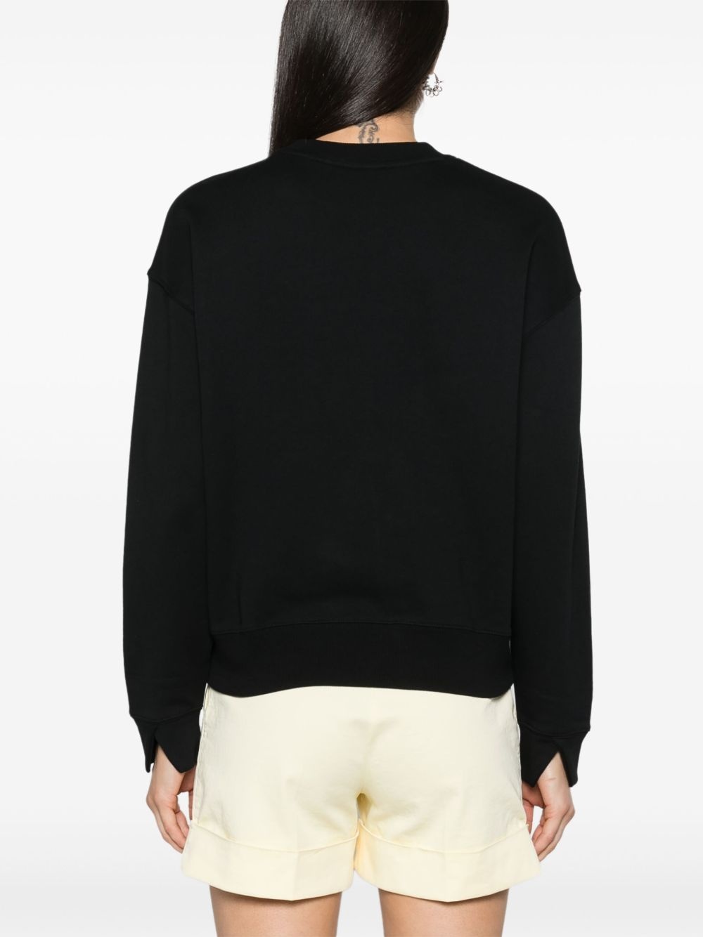 logo-patch cotton sweatshirt - 4