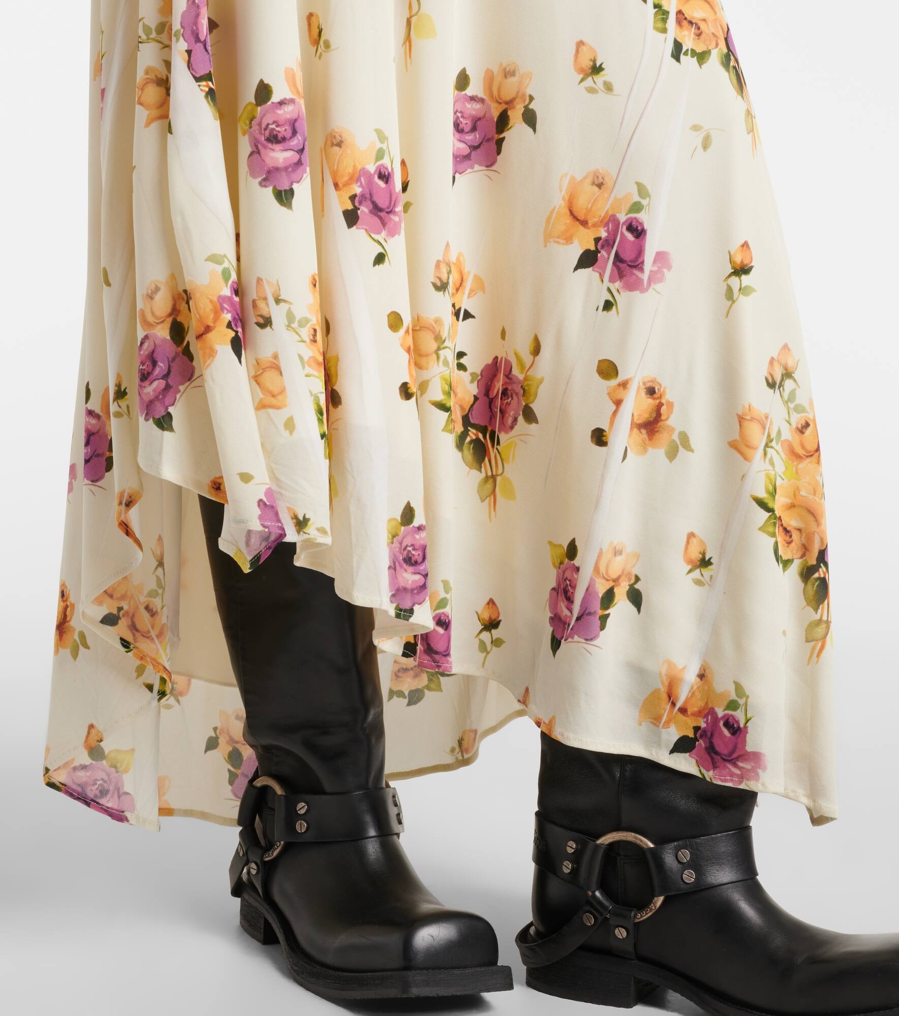 Edna floral asymmetric midi dress - 6