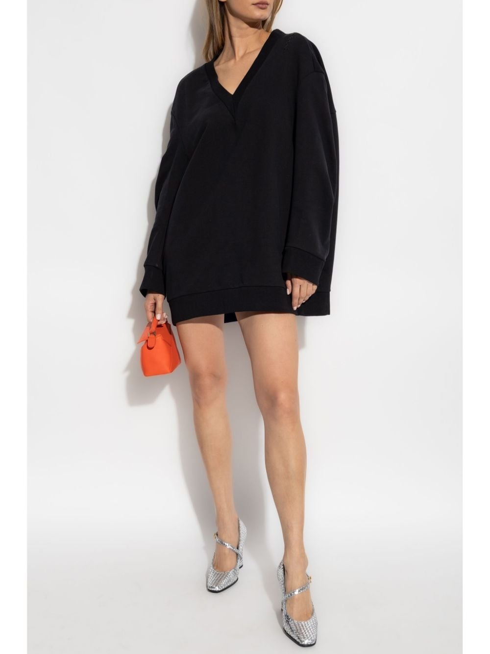 V-neck sweater dress - 2