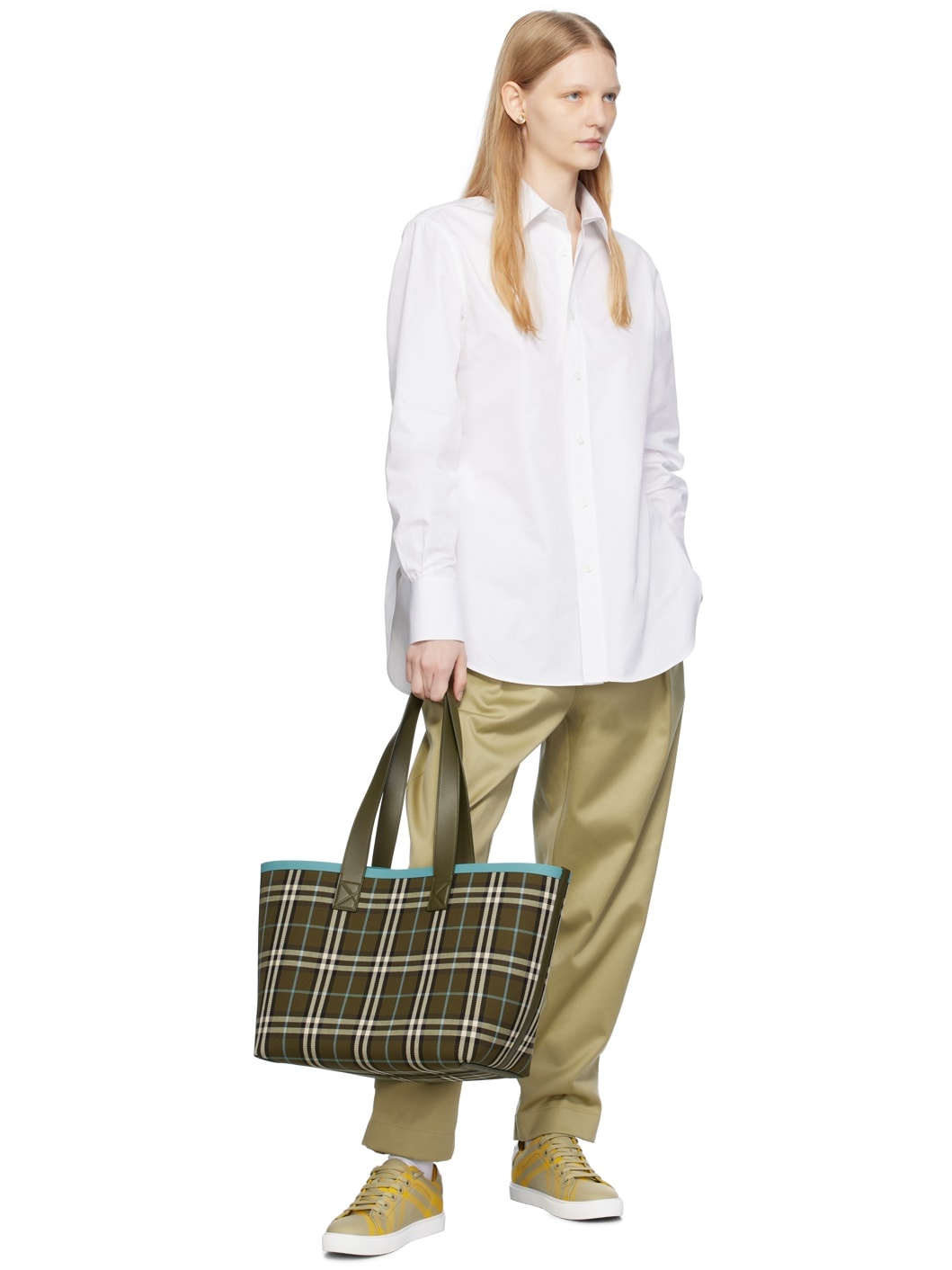 Khaki Medium London Tote - 4
