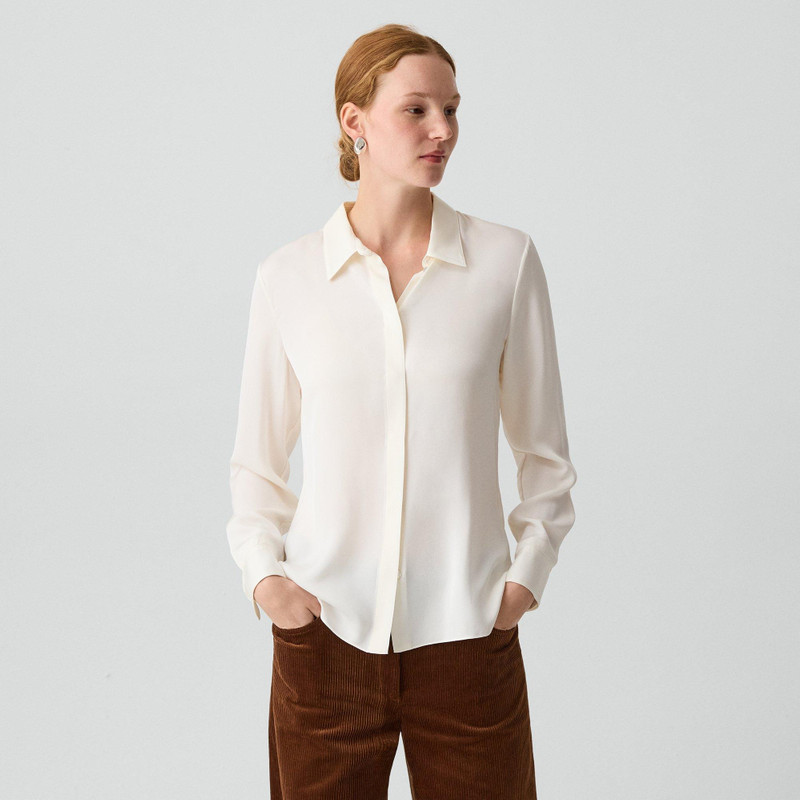 Fitted Shirt in Silk Georgette 2