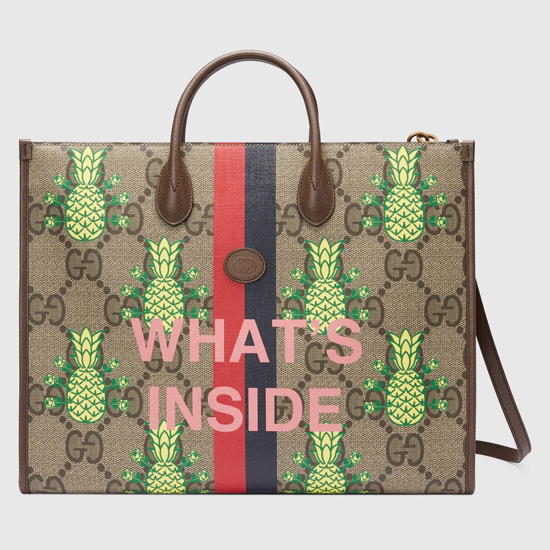 Gucci Pineapple GG Supreme medium tote 1