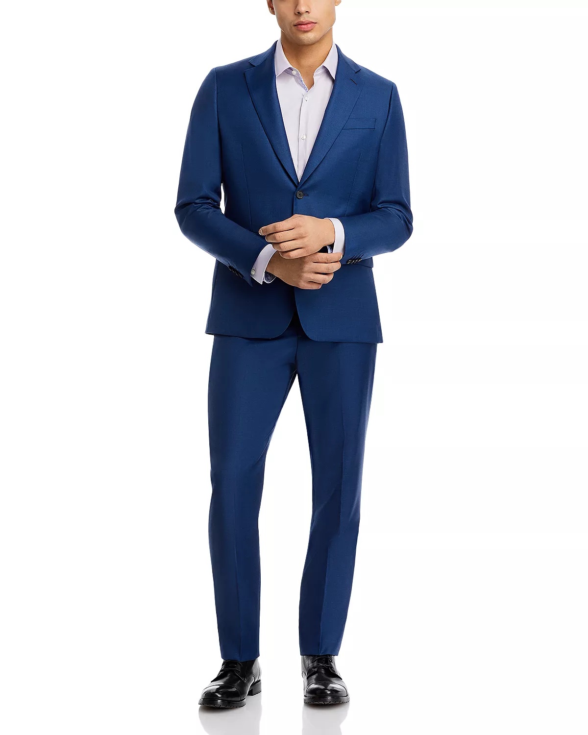 Brierly Sharkskin Tailored Fit Two Button Suit - 2