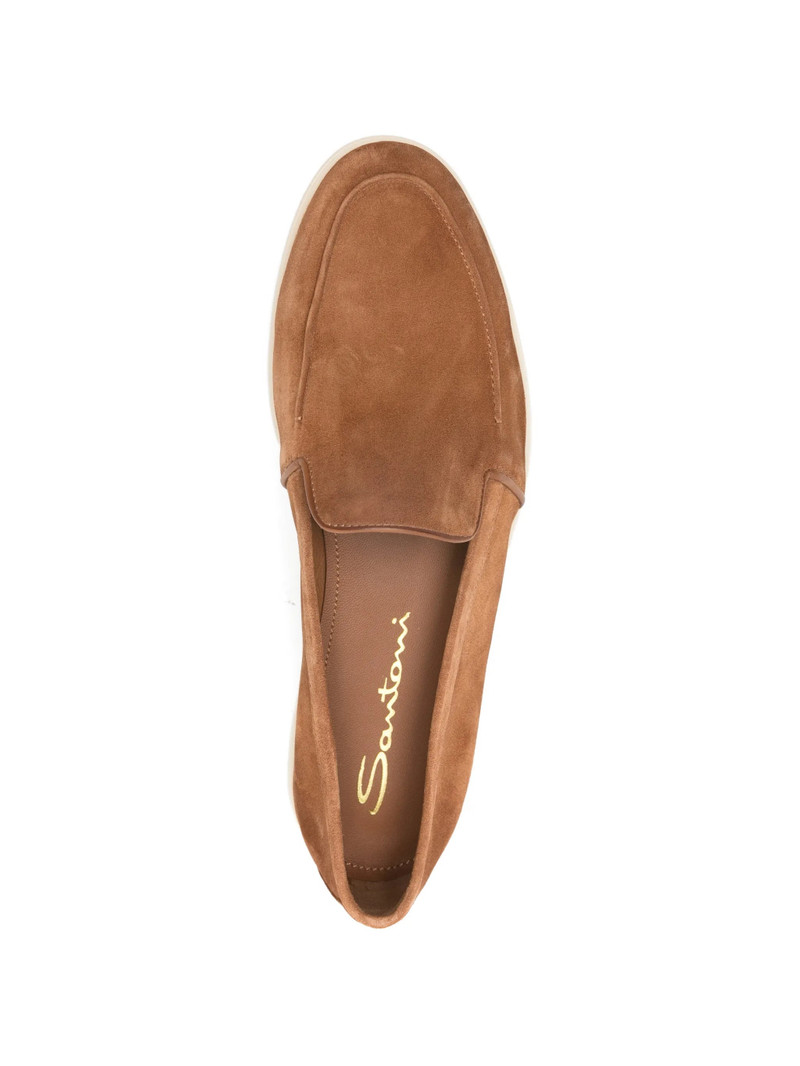 Santoni Malibu Contrasting-sole Loafers 4