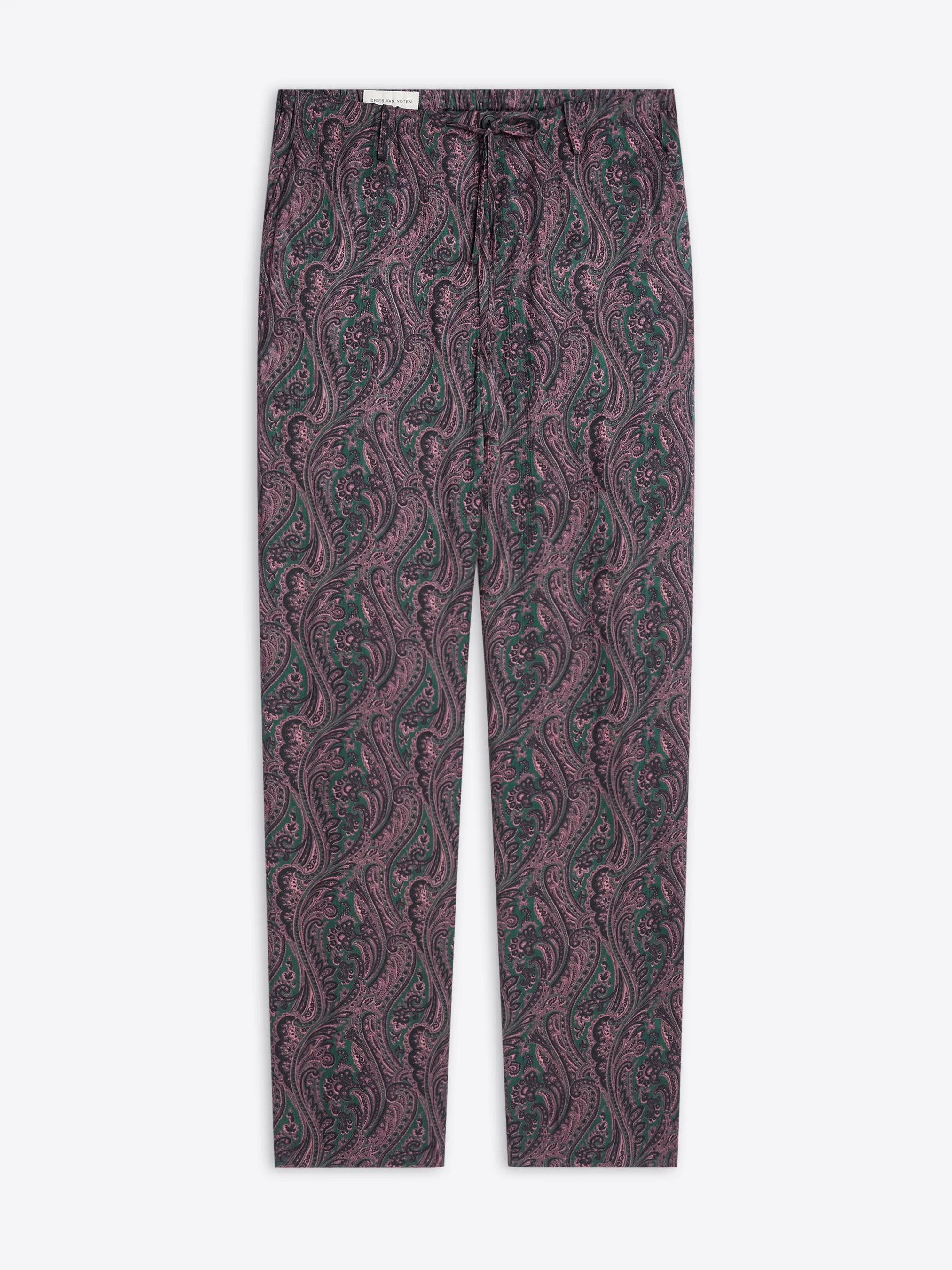 ELASTICATED JACQUARD PANTS - 1