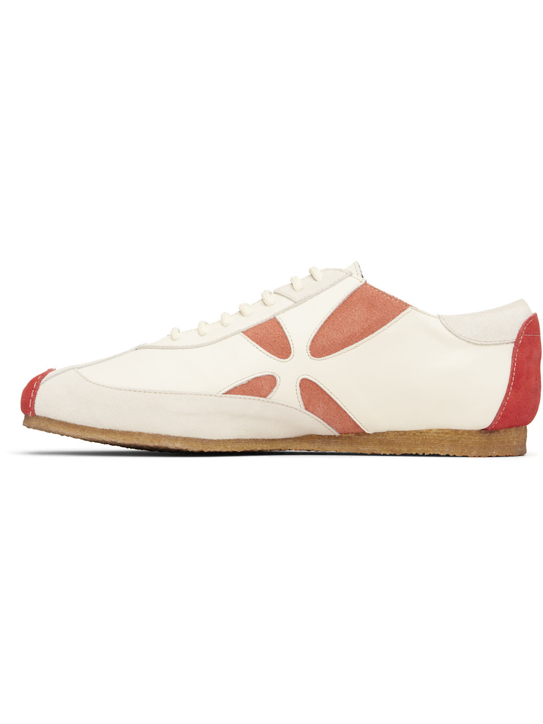 Off-White & Orange Slashed Trainer Sneakers - 3