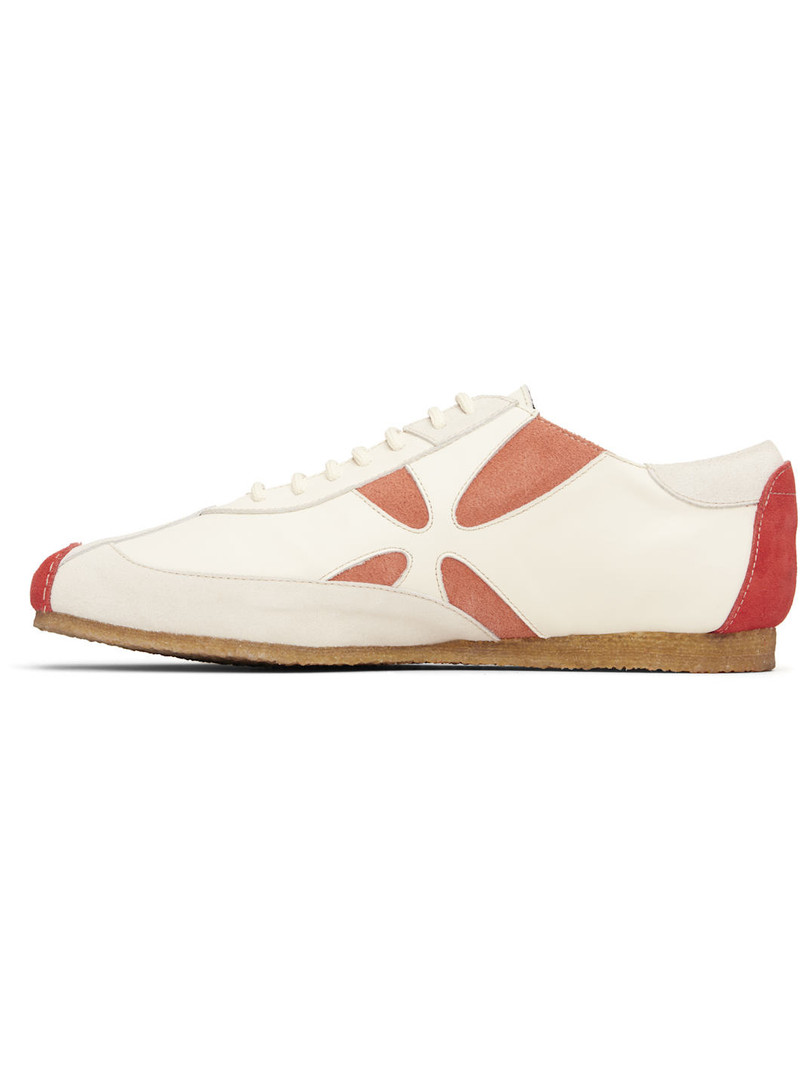 Off-White & Orange Slashed Trainer Sneakers 3