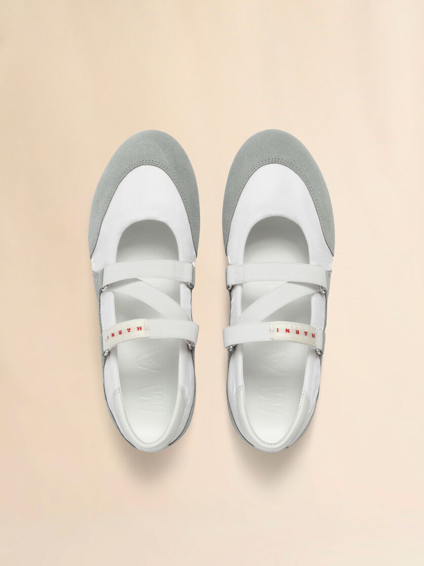 SOCCER RETRO GREY BALLERINA TRAINERS - 5