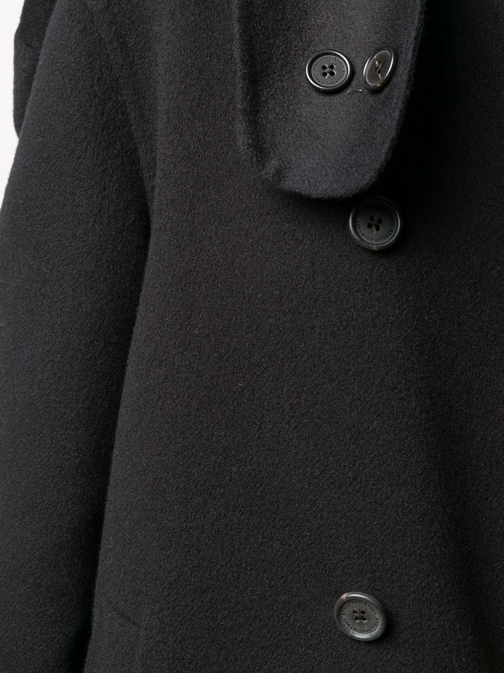 double-breasted hooded wool coat - 5