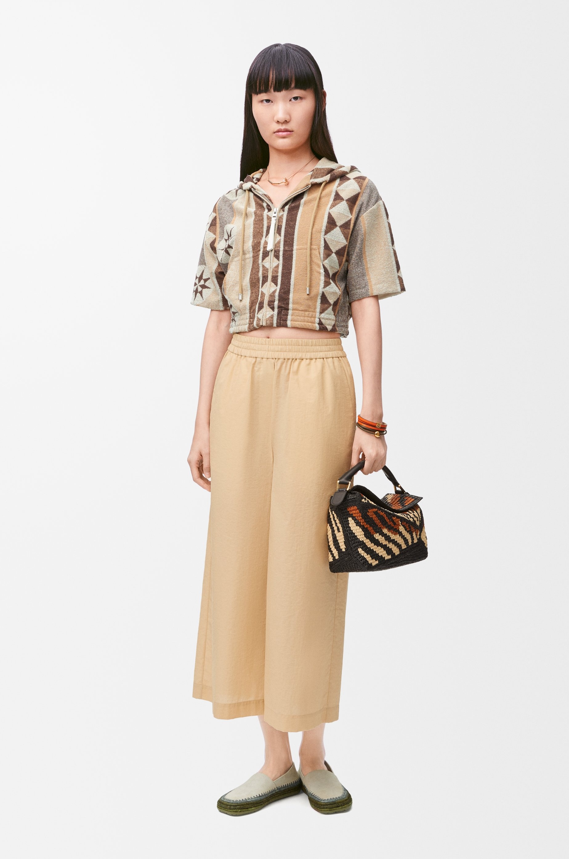 Cropped trousers in cotton blend - 2