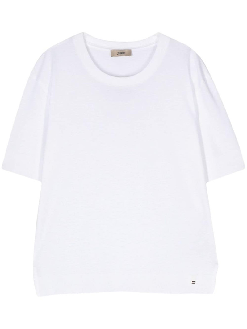 fine-knit short-sleeved jumper 1