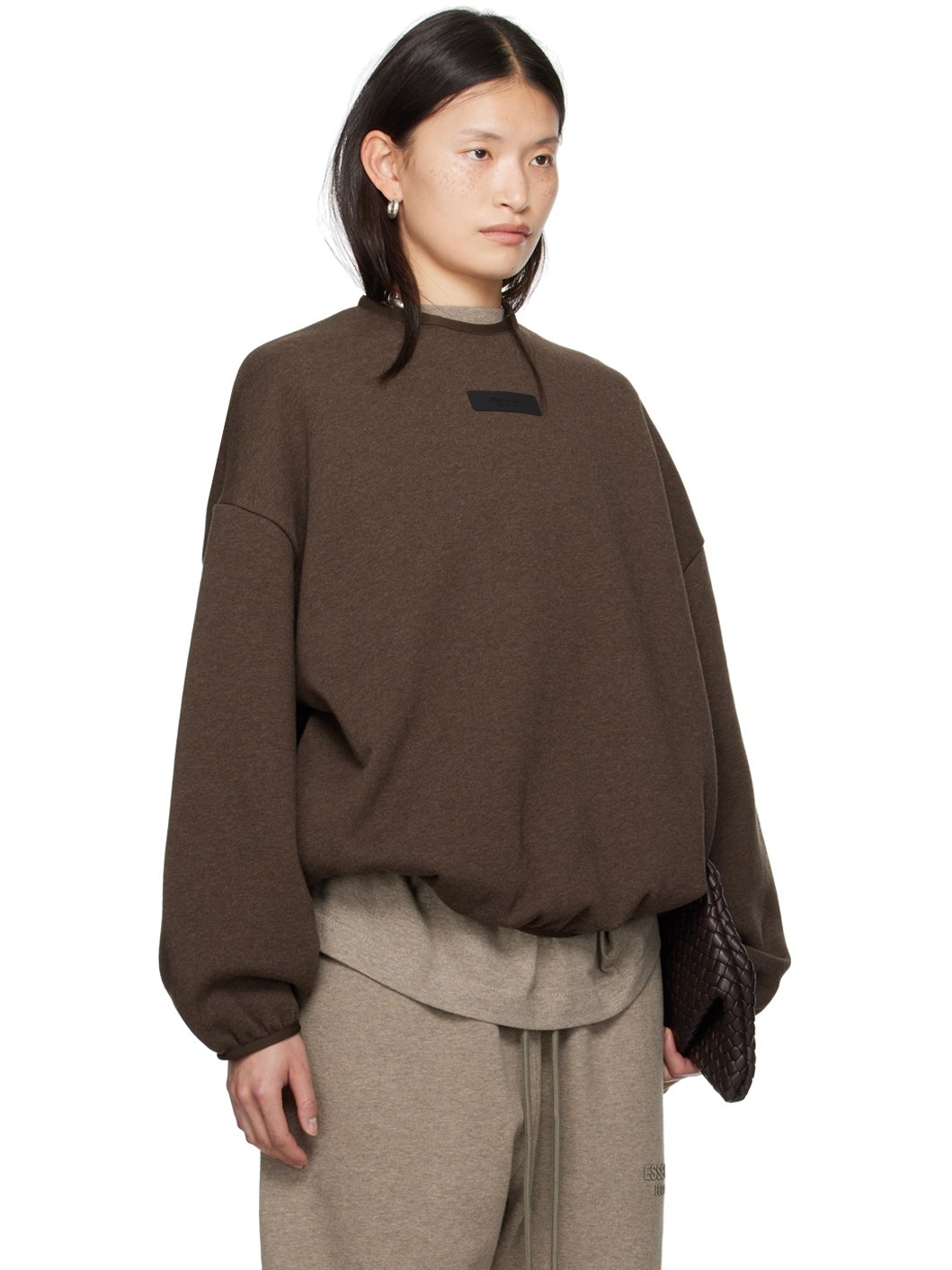 Brown Elasticized Sweatshirt - 2
