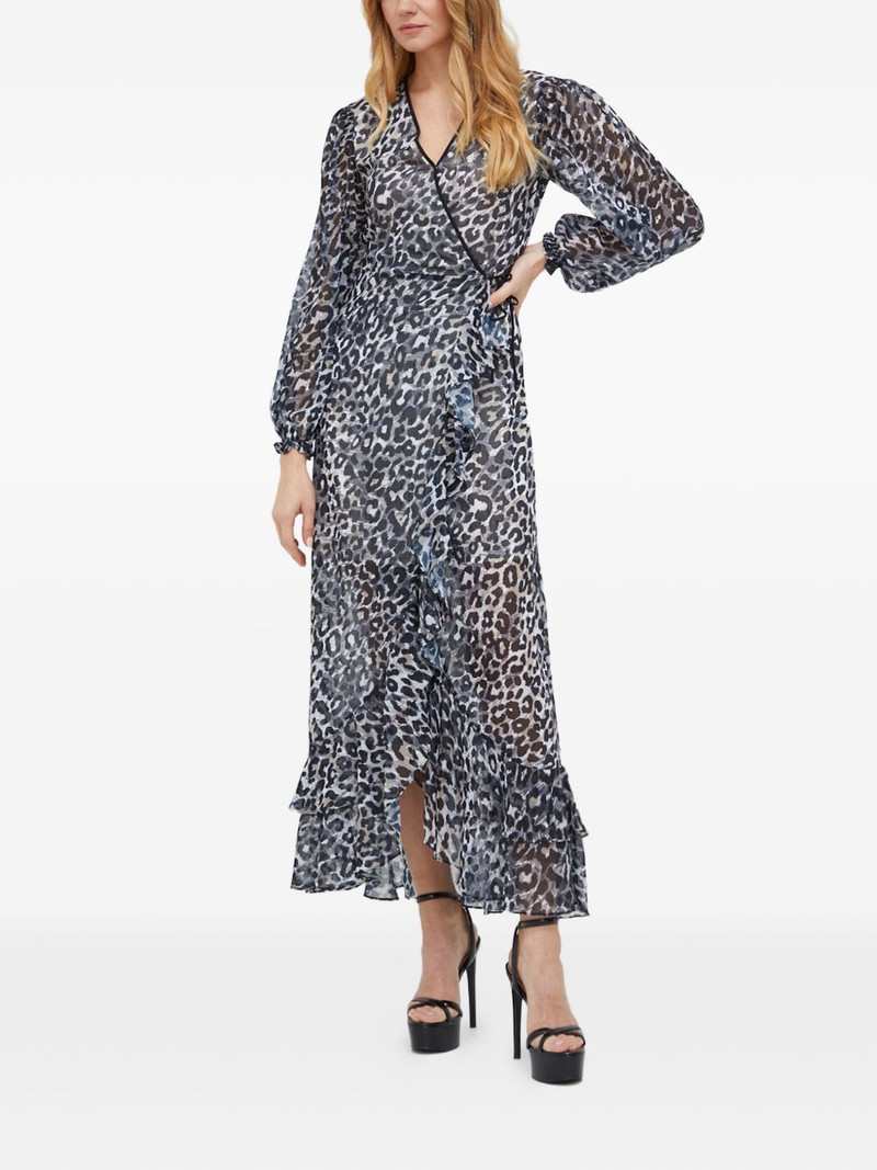 ruffled animal print dress 1