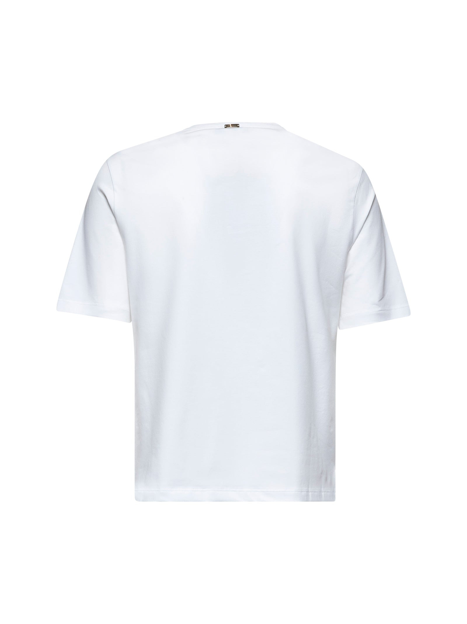 White jersey T-shirt with scarf - 2