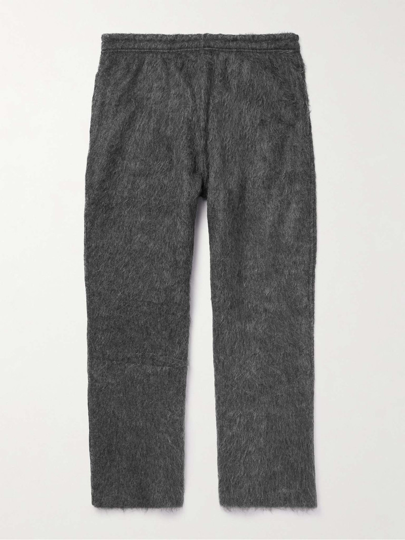 Reduced Straight-Leg Brushed-Knit Trousers 1