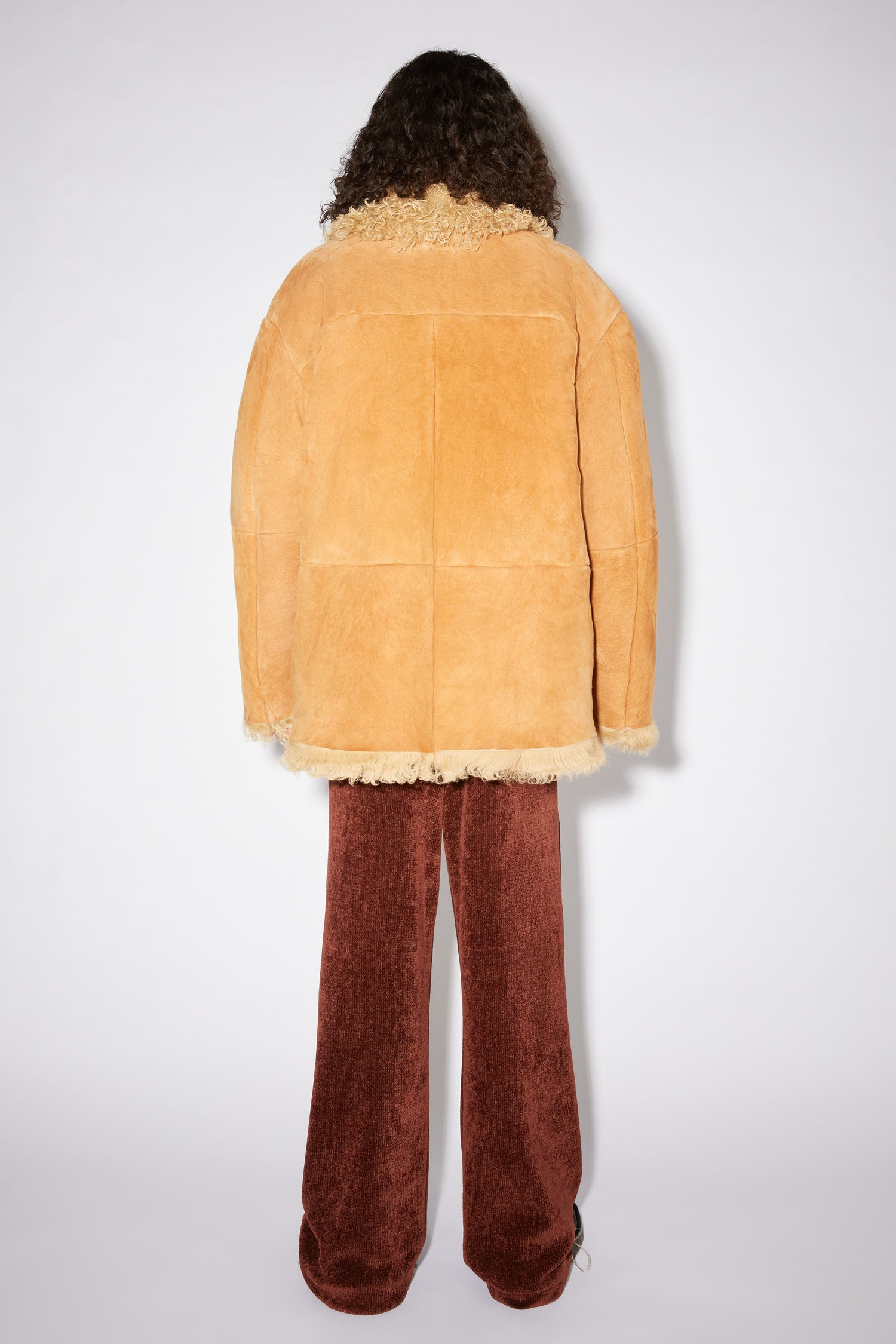 Shearling jacket - Rust orange/beige - 3