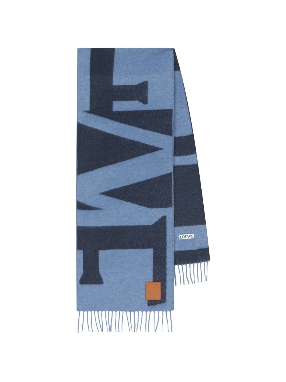 leather-patch scarf - 1