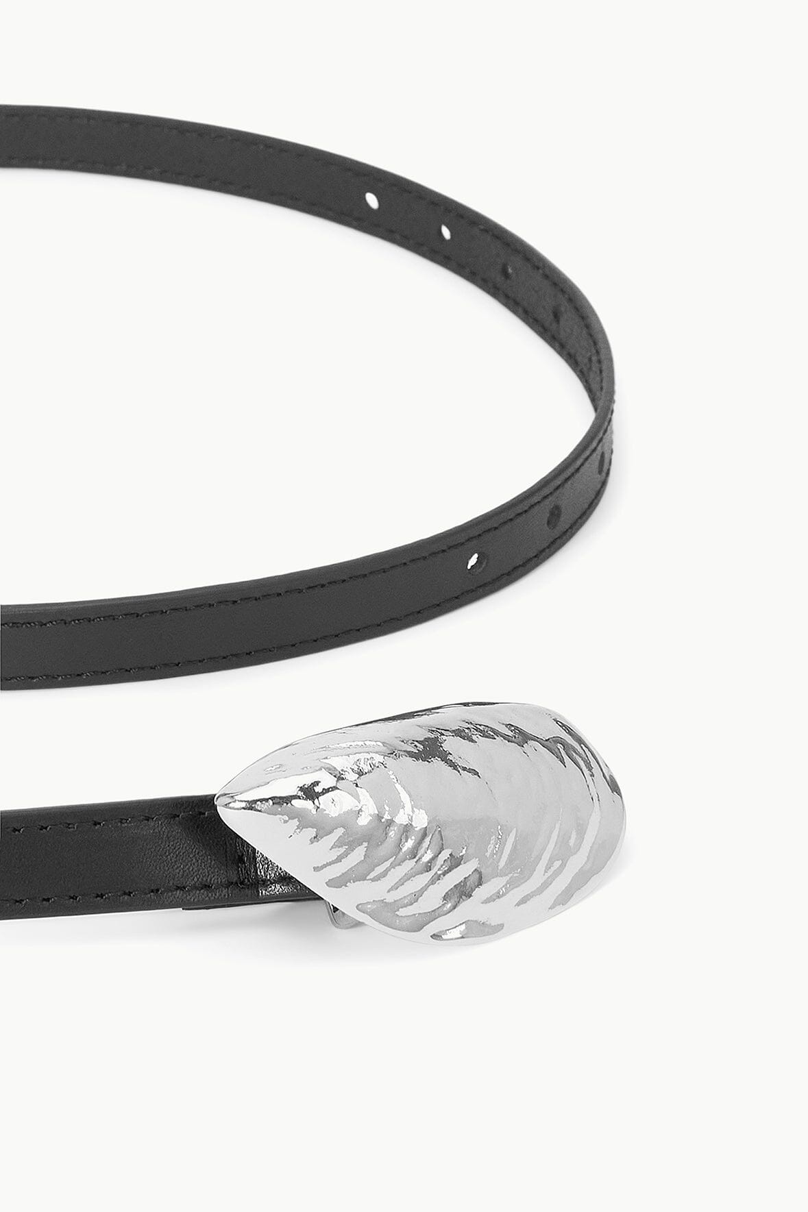 STAUD SHELL BUCKLE BELT BLACK - 3