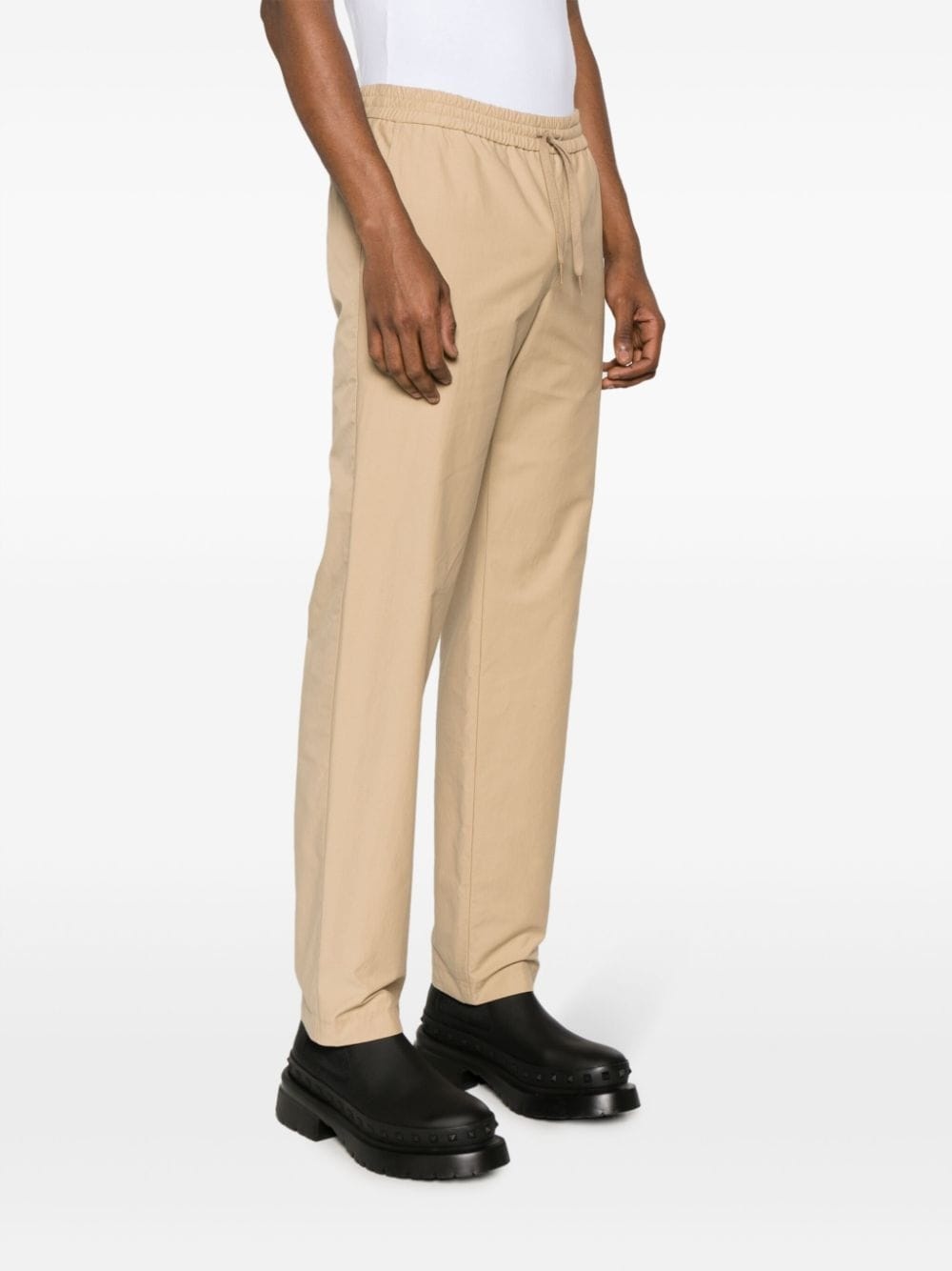logo-embroidered straight-leg trousers - 3