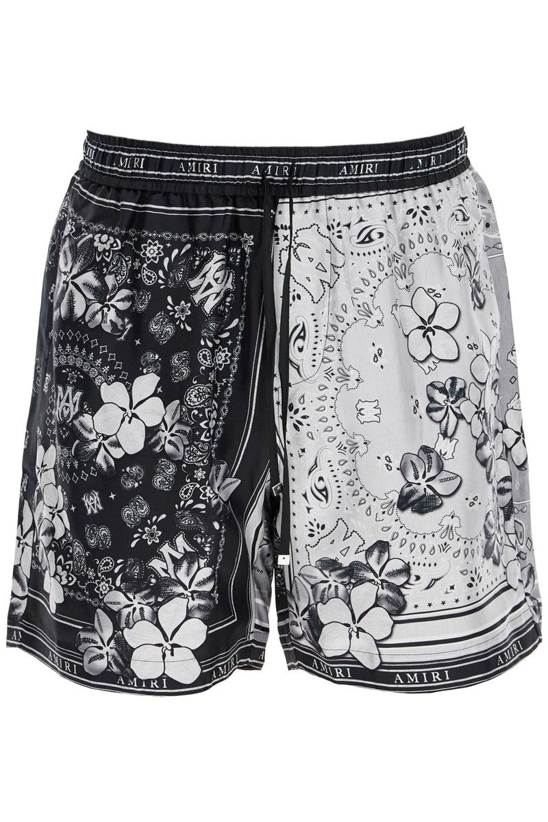 Amiri Silk Bandana Print Bermuda Shorts - 1