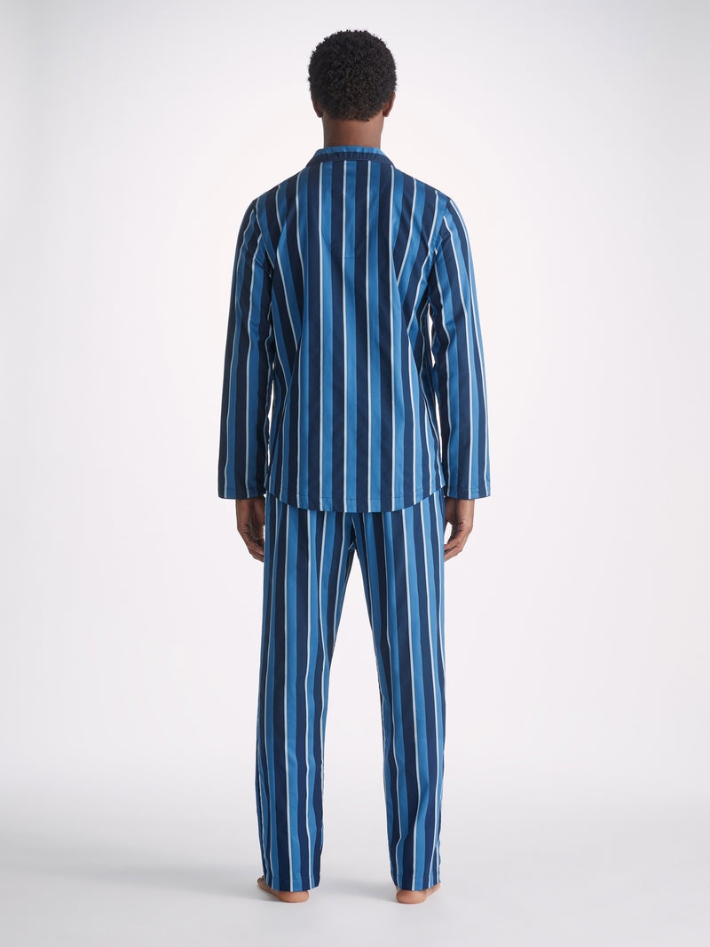 Men's Modern Fit Pyjamas Royal 22 Cotton Blue - 4