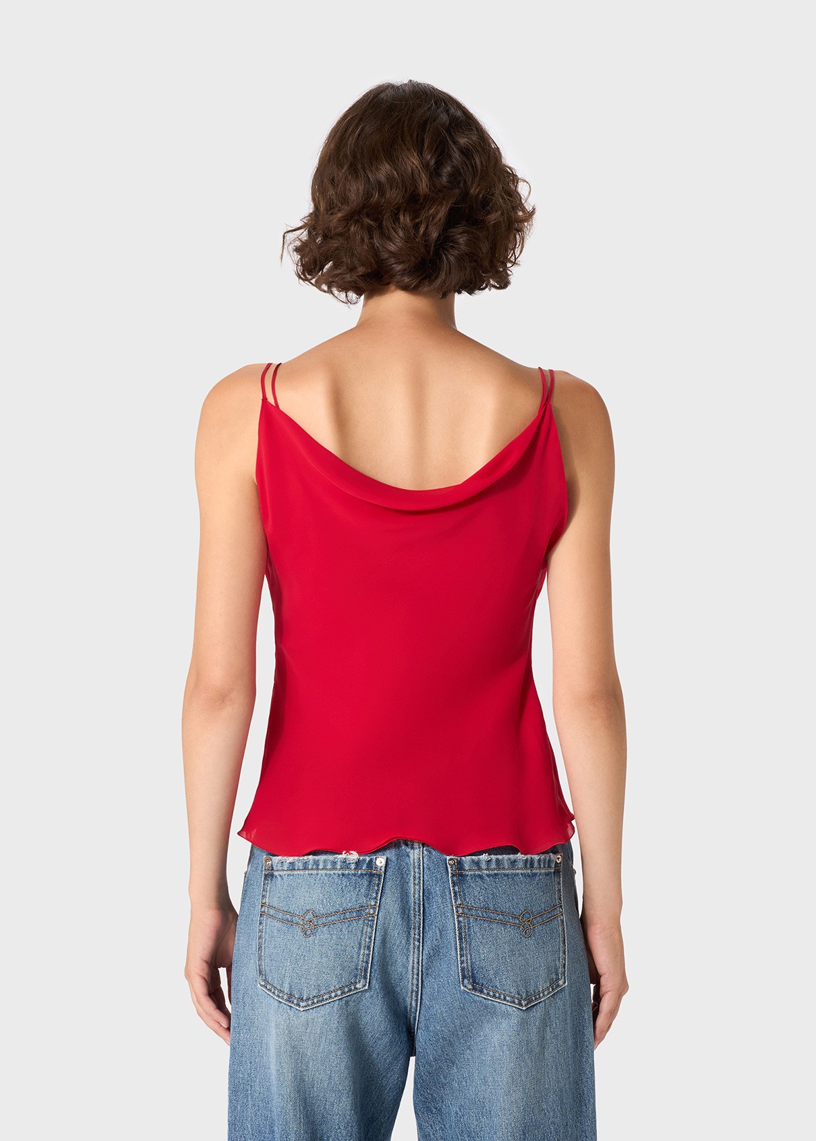 GEORGETTE TOP WITH RHINESTONE HEARTS - 4