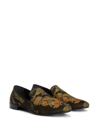 Giuseppe Zanotti floral-embroidered slip-on loafers outlook