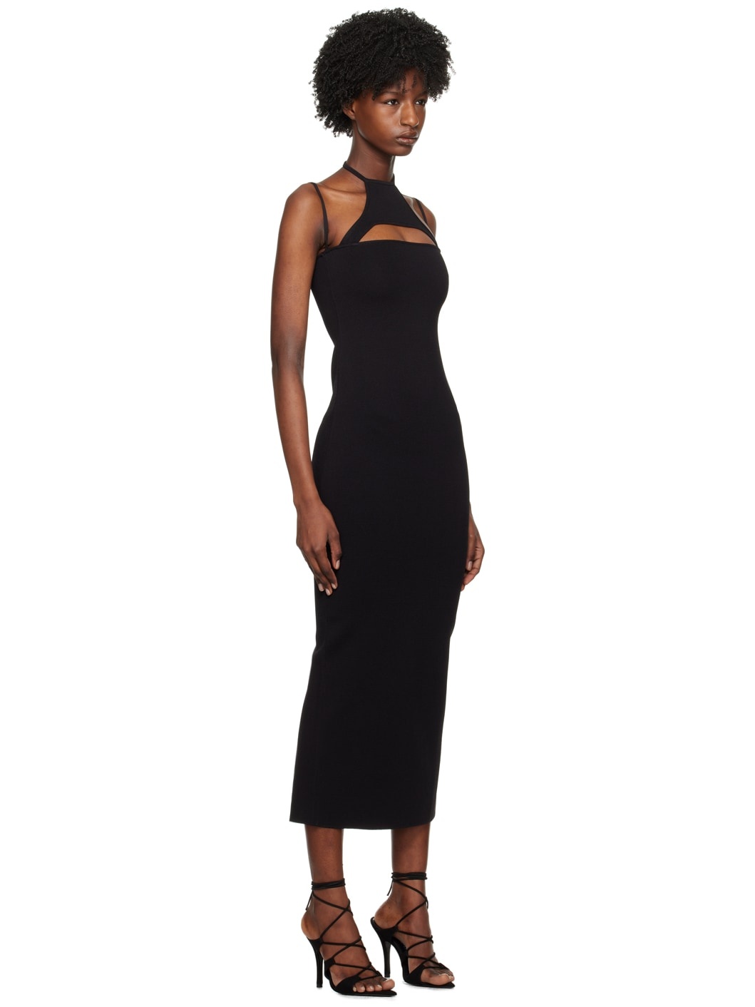 Black Valrya Midi Dress - 2