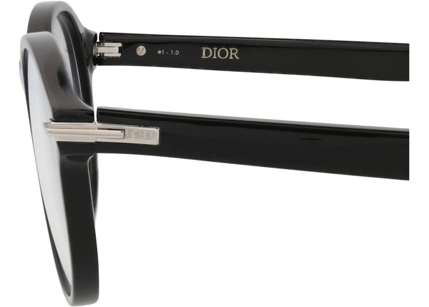 Dior Round-Frame Acetate Optical Frames Black Black Transparent (DM50009I-51-001) - 4