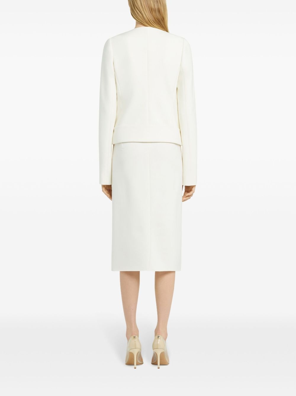 belted slit skirt - 4